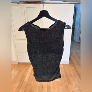 Vintage The Limited Black Metallic Sleeveless Tank